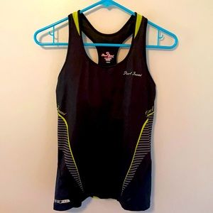 Medium Black/Green Pearl Izumi padded cycling tank